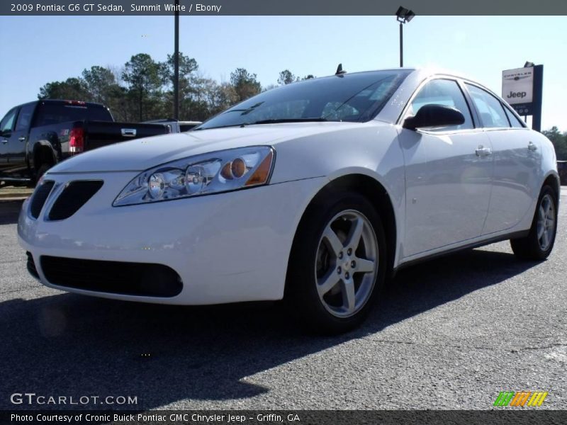 Summit White / Ebony 2009 Pontiac G6 GT Sedan