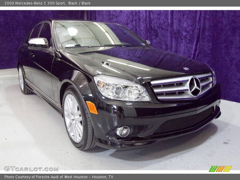 Black / Black 2009 Mercedes-Benz C 300 Sport