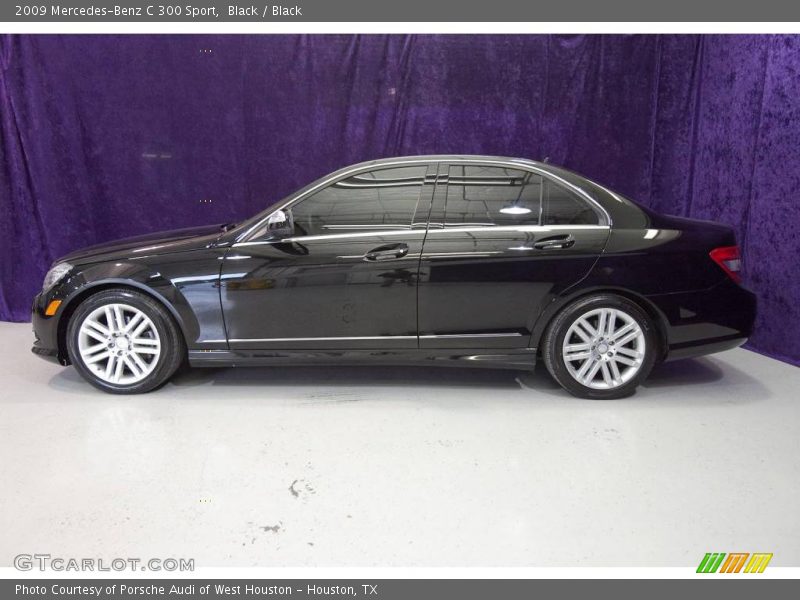 Black / Black 2009 Mercedes-Benz C 300 Sport