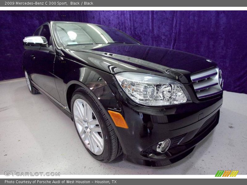 Black / Black 2009 Mercedes-Benz C 300 Sport