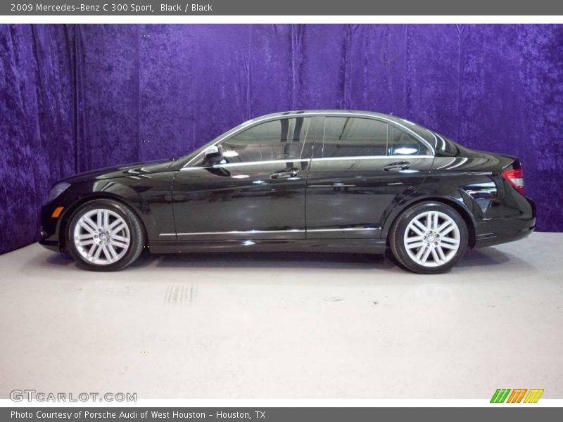 Black / Black 2009 Mercedes-Benz C 300 Sport