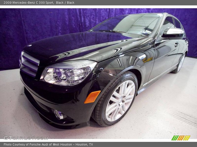 Black / Black 2009 Mercedes-Benz C 300 Sport
