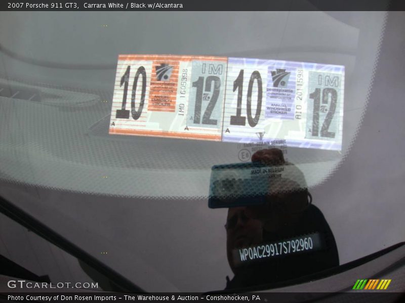 Carrara White / Black w/Alcantara 2007 Porsche 911 GT3