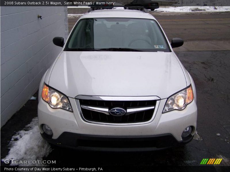 Satin White Pearl / Warm Ivory 2008 Subaru Outback 2.5i Wagon