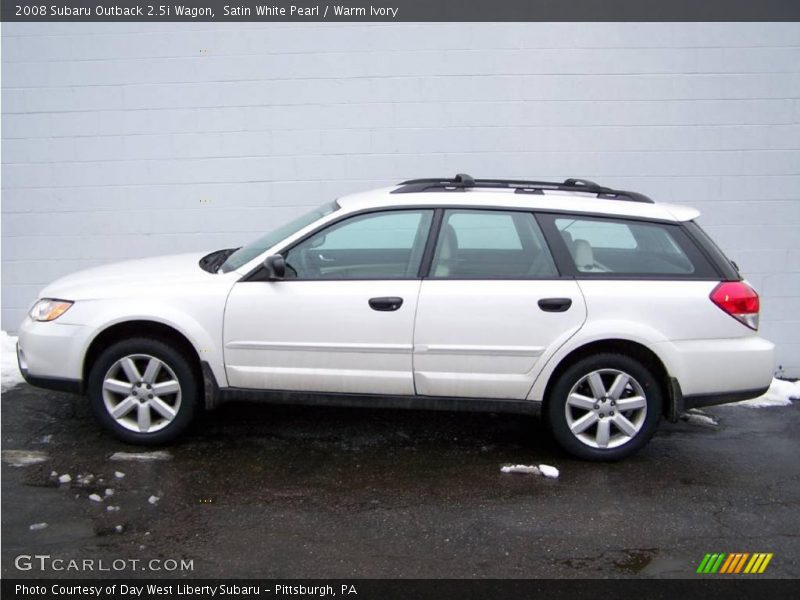 Satin White Pearl / Warm Ivory 2008 Subaru Outback 2.5i Wagon