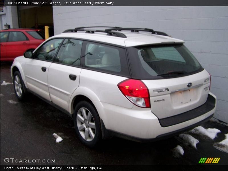 Satin White Pearl / Warm Ivory 2008 Subaru Outback 2.5i Wagon