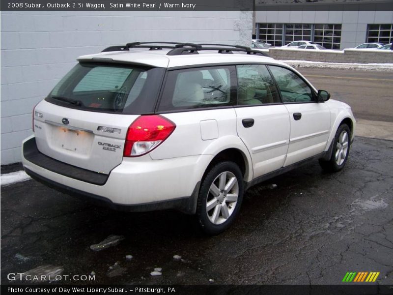 Satin White Pearl / Warm Ivory 2008 Subaru Outback 2.5i Wagon