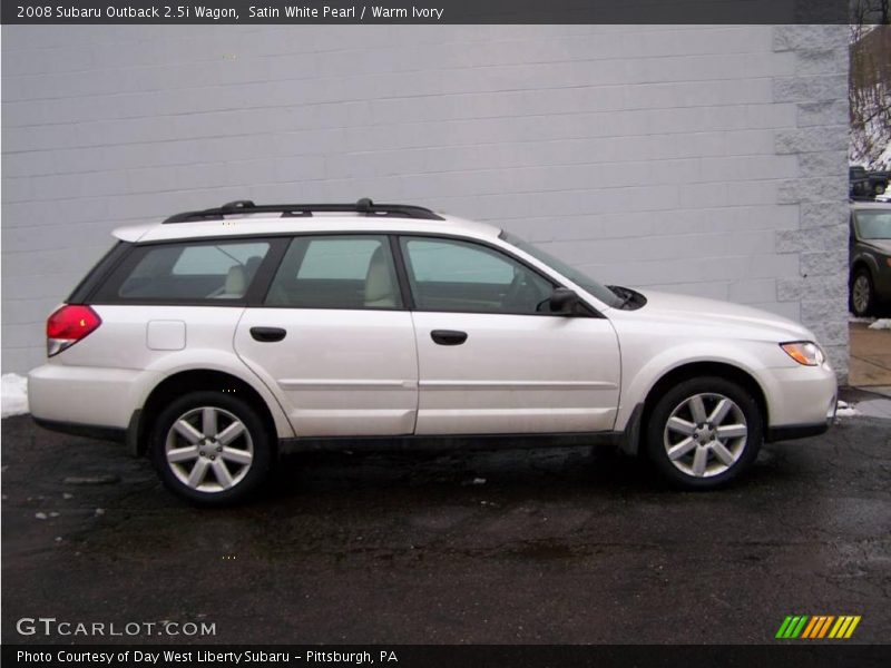 Satin White Pearl / Warm Ivory 2008 Subaru Outback 2.5i Wagon