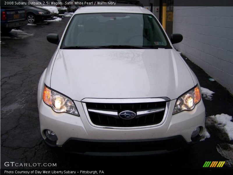 Satin White Pearl / Warm Ivory 2008 Subaru Outback 2.5i Wagon