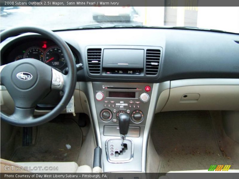 Satin White Pearl / Warm Ivory 2008 Subaru Outback 2.5i Wagon