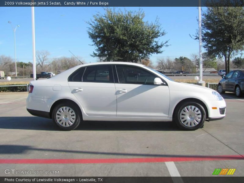 Candy White / Pure Beige 2009 Volkswagen Jetta S Sedan