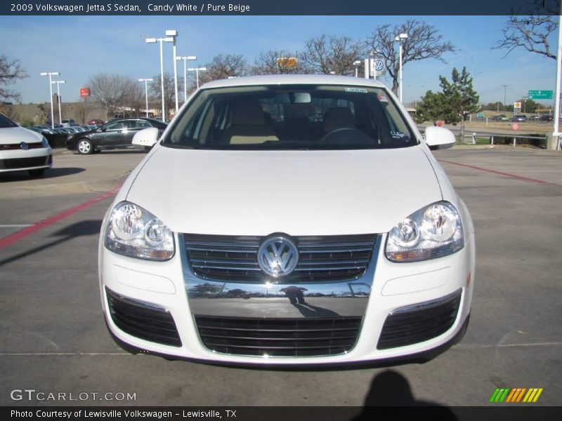 Candy White / Pure Beige 2009 Volkswagen Jetta S Sedan