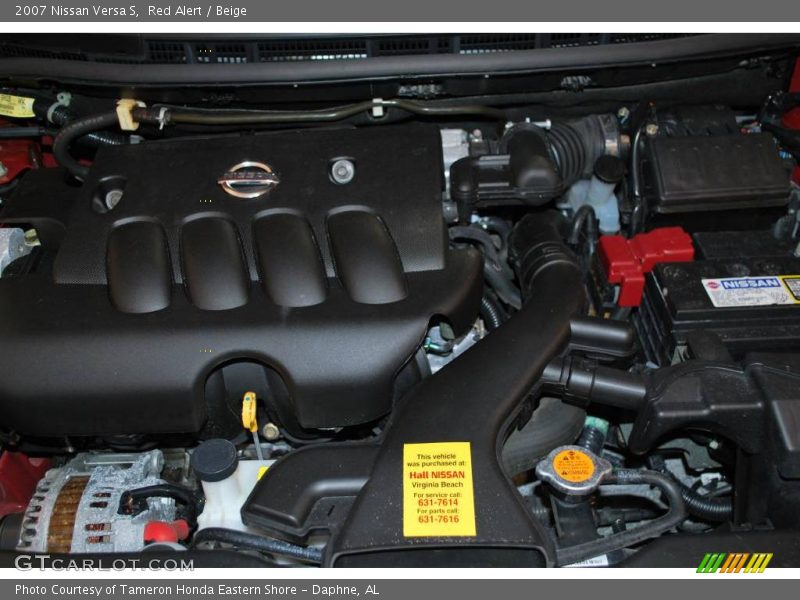 Red Alert / Beige 2007 Nissan Versa S