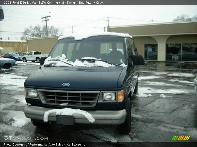 Twilight Blue Pearl / Gray 1993 Ford E Series Van E150 Commercial