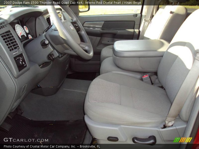 Inferno Red Crystal Pearl / Khaki Beige 2007 Dodge Ram 1500 Thunder Road Quad Cab 4x4