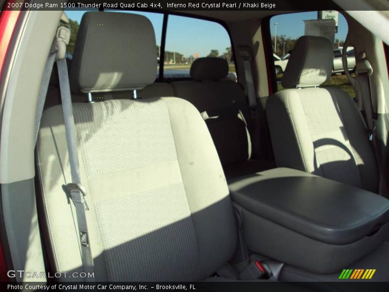 Inferno Red Crystal Pearl / Khaki Beige 2007 Dodge Ram 1500 Thunder Road Quad Cab 4x4