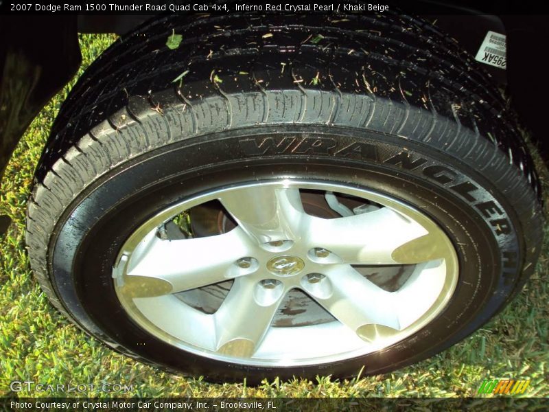 Inferno Red Crystal Pearl / Khaki Beige 2007 Dodge Ram 1500 Thunder Road Quad Cab 4x4