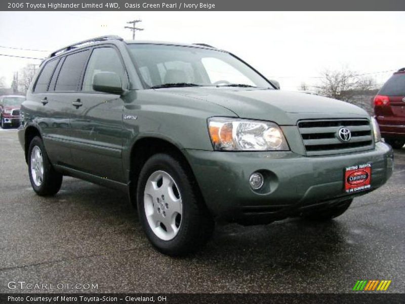 Oasis Green Pearl / Ivory Beige 2006 Toyota Highlander Limited 4WD