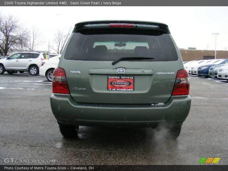 Oasis Green Pearl / Ivory Beige 2006 Toyota Highlander Limited 4WD