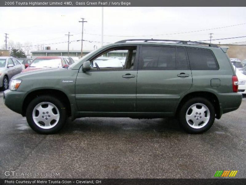 Oasis Green Pearl / Ivory Beige 2006 Toyota Highlander Limited 4WD