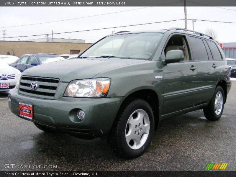 Oasis Green Pearl / Ivory Beige 2006 Toyota Highlander Limited 4WD