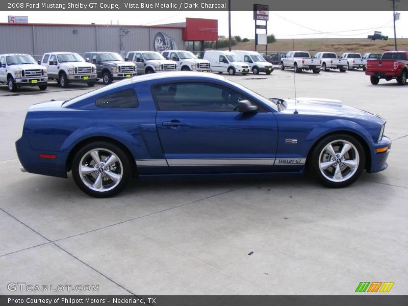 Vista Blue Metallic / Dark Charcoal 2008 Ford Mustang Shelby GT Coupe