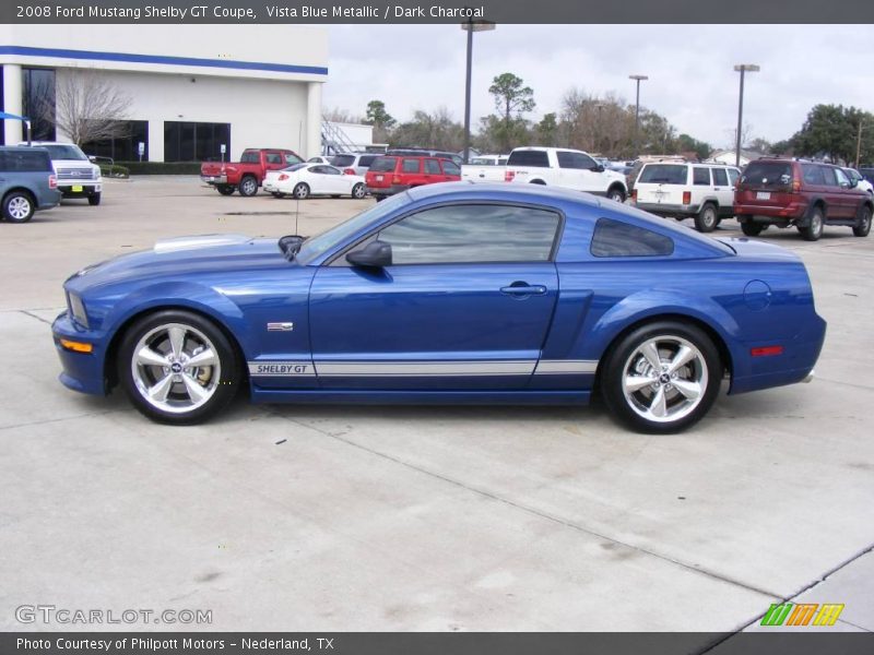 Vista Blue Metallic / Dark Charcoal 2008 Ford Mustang Shelby GT Coupe
