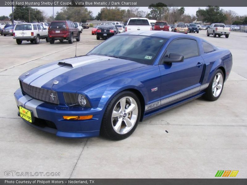 Vista Blue Metallic / Dark Charcoal 2008 Ford Mustang Shelby GT Coupe