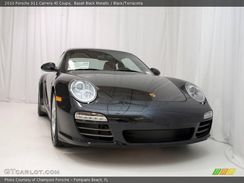 Basalt Black Metallic / Black/Terracotta 2010 Porsche 911 Carrera 4S Coupe