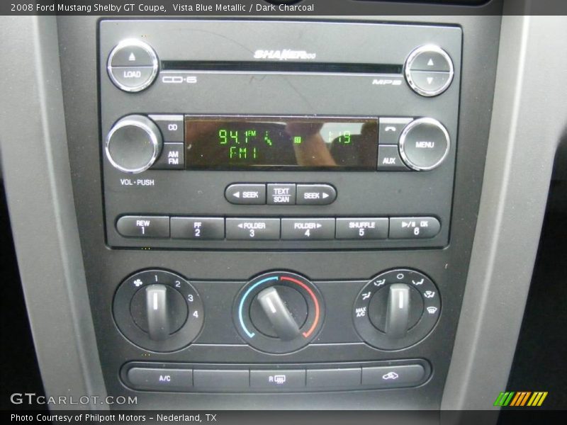 Vista Blue Metallic / Dark Charcoal 2008 Ford Mustang Shelby GT Coupe