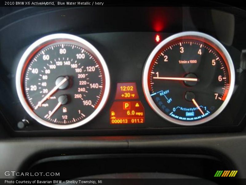 Blue Water Metallic / Ivory 2010 BMW X6 ActiveHybrid