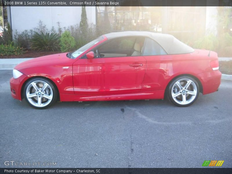 Crimson Red / Savanna Beige 2008 BMW 1 Series 135i Convertible