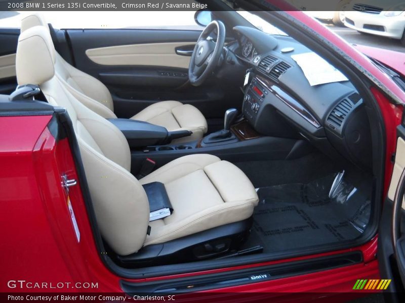Crimson Red / Savanna Beige 2008 BMW 1 Series 135i Convertible