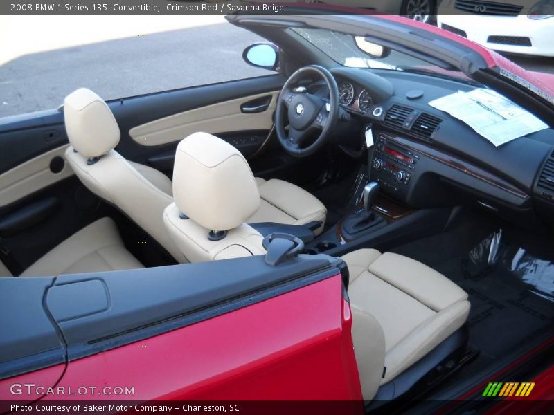 Crimson Red / Savanna Beige 2008 BMW 1 Series 135i Convertible