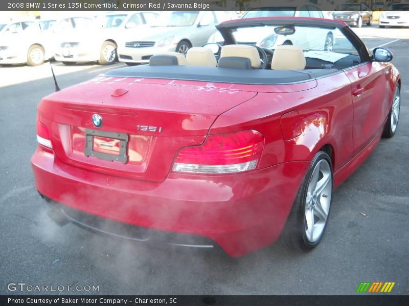 Crimson Red / Savanna Beige 2008 BMW 1 Series 135i Convertible