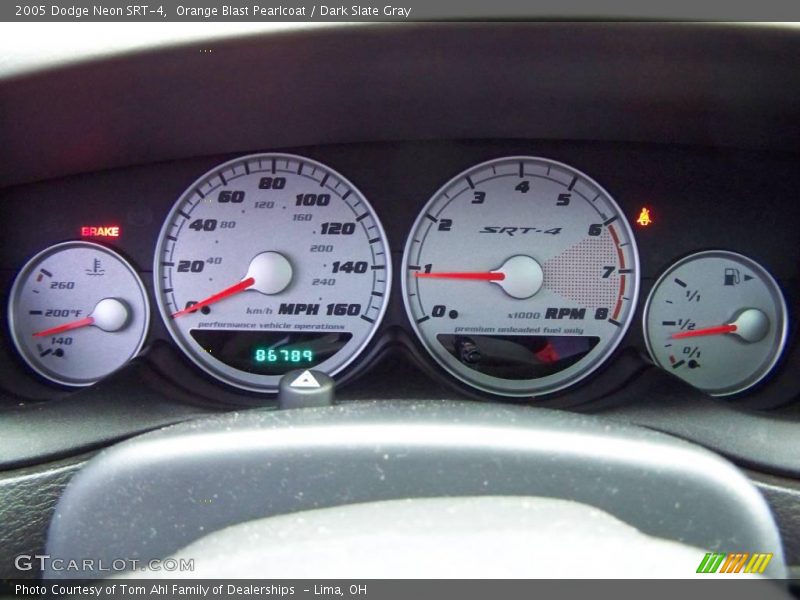 Orange Blast Pearlcoat / Dark Slate Gray 2005 Dodge Neon SRT-4