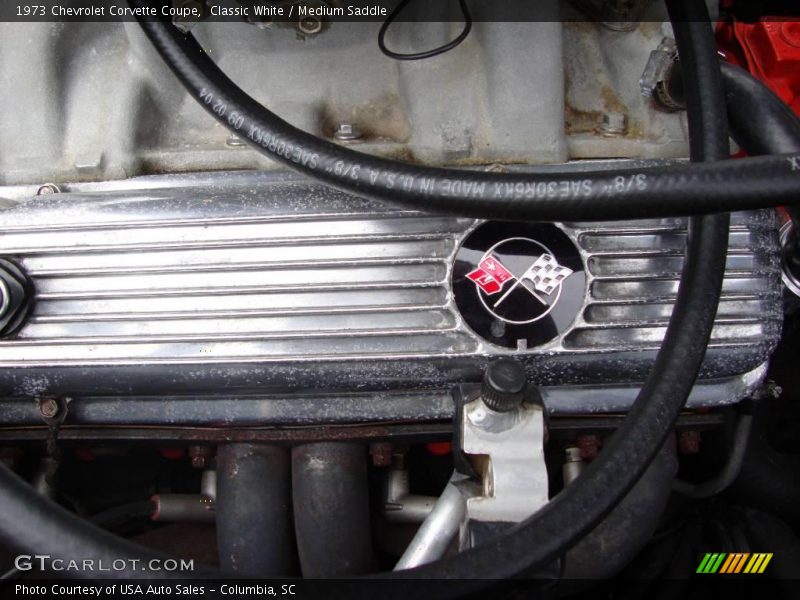 Classic White / Medium Saddle 1973 Chevrolet Corvette Coupe