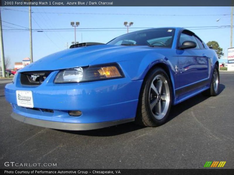 Azure Blue / Dark Charcoal 2003 Ford Mustang Mach 1 Coupe