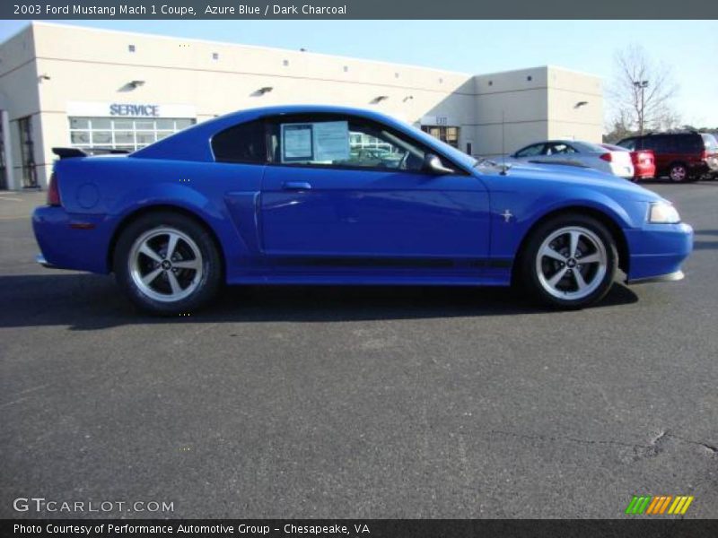 Azure Blue / Dark Charcoal 2003 Ford Mustang Mach 1 Coupe