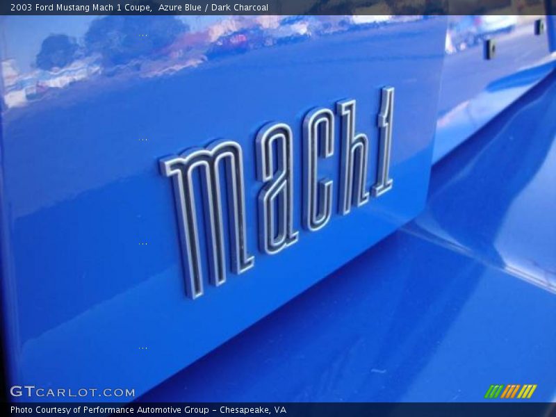 Azure Blue / Dark Charcoal 2003 Ford Mustang Mach 1 Coupe