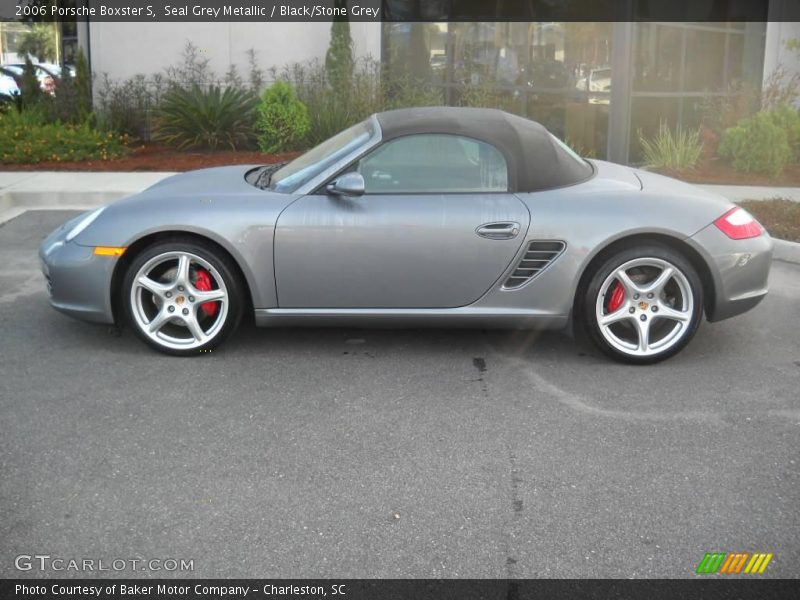 Seal Grey Metallic / Black/Stone Grey 2006 Porsche Boxster S