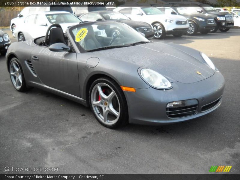 Seal Grey Metallic / Black/Stone Grey 2006 Porsche Boxster S