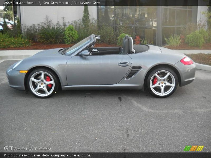 Seal Grey Metallic / Black/Stone Grey 2006 Porsche Boxster S