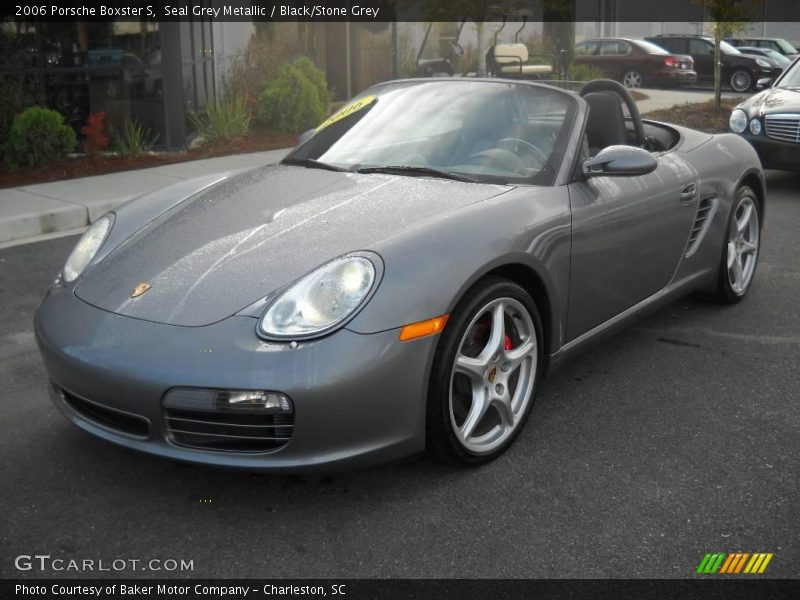 Seal Grey Metallic / Black/Stone Grey 2006 Porsche Boxster S