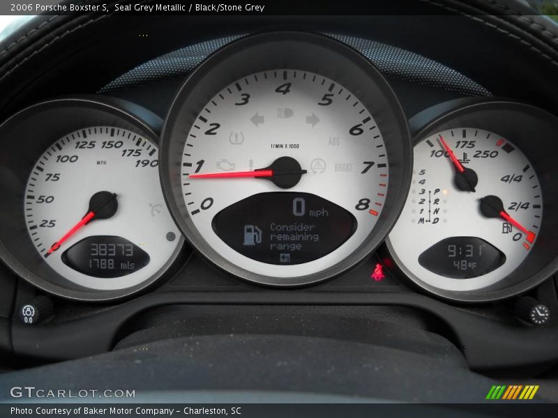 Seal Grey Metallic / Black/Stone Grey 2006 Porsche Boxster S