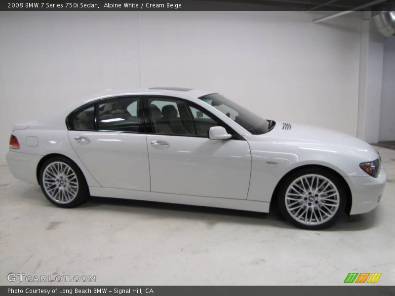 Alpine White / Cream Beige 2008 BMW 7 Series 750i Sedan