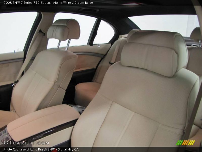Alpine White / Cream Beige 2008 BMW 7 Series 750i Sedan
