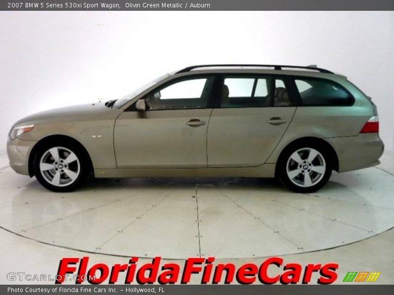 Olivin Green Metallic / Auburn 2007 BMW 5 Series 530xi Sport Wagon