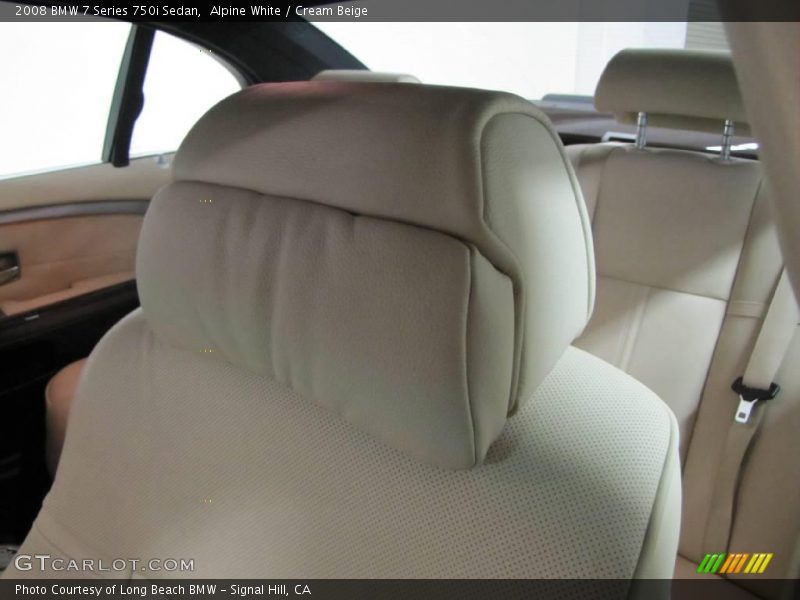 Alpine White / Cream Beige 2008 BMW 7 Series 750i Sedan