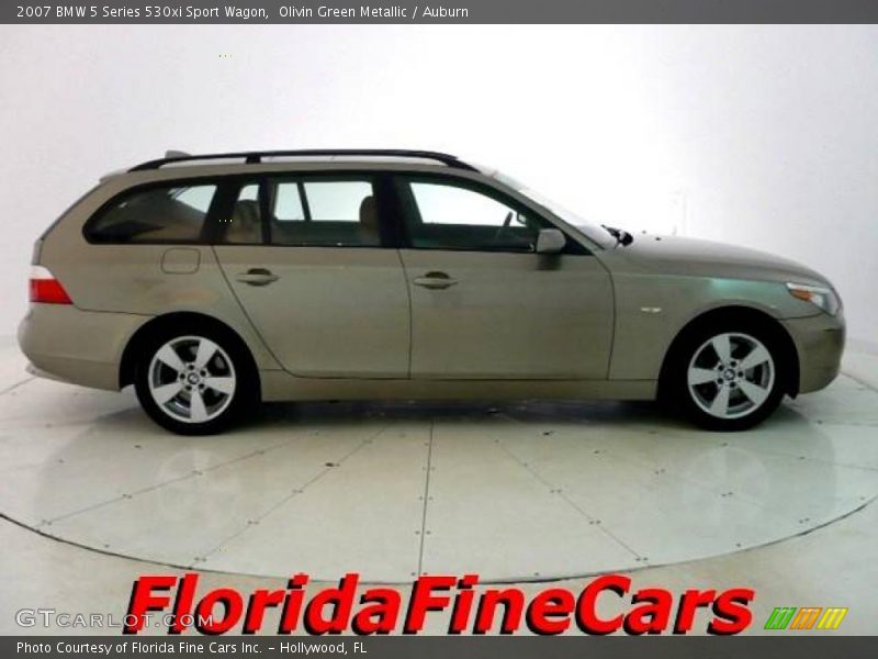 Olivin Green Metallic / Auburn 2007 BMW 5 Series 530xi Sport Wagon
